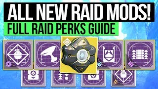 Destiny 2  ALL NEW RAID MODS  Full Raid Perk Guide How to Use Them amp New Exotic Ghost Shell [upl. by Erdne504]