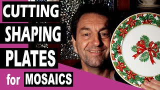 Cutting and Shaping Plates For Mosaics  A Mosaic Tutorial [upl. by Eahsed]