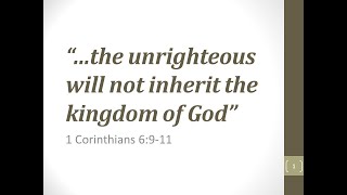 1 Corinthians 6 9 10 [upl. by Yarrum859]