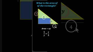 ACTSAT Math Find the Area of a Rectangle Inside a Right Triangle [upl. by Jaye]