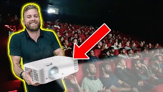 Bringing a Projector to a Movie Theatre amp Playing My Videos on Screen [upl. by Clarence]