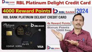 RBL Platinum Delight Credit Card  RBL Bank Credit Card  RBL Credit Card  rblbank [upl. by Vasyuta]