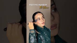 Festive makeup ft Otwoo bestfoundation glowymakeup nudelips bottlegreen grwmmakeup [upl. by Eatnad161]