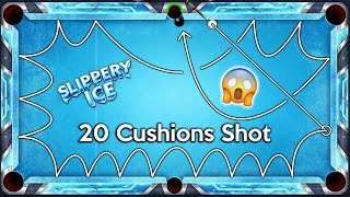 9 Balls Potted in One Shot World Record 20 Cushions Shot  Slippery ICE  8 Ball Pool GamingWithK [upl. by Giacobo]