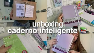 UNBOXING CADERNO INTELIGENTE  chegou uma caixa enorme com vários cadernos capas e acessórios 🫶🏻 [upl. by Smalley]