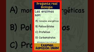 Pregunta Real de Biología Examen UNAM examenunam unam2024 [upl. by Nueoras]