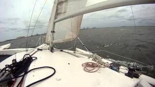 Sailing a Corsair F27 on the James River [upl. by Eeramit]