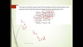 Material Balance using Extent of reaction  Selectivity  Yield [upl. by Delinda]