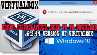 32 BIT ON WINDOWS HOST NOT SUPPORTED BY THE VIRTUALBOX  TeachME Vlog [upl. by Felike209]