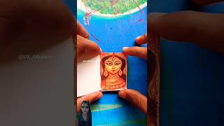 Ma Durga Drawing on Mini Book 🙏❤️ youtubeshorts drawing durga shorts [upl. by Nerrak]