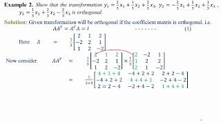 UnitI13MFC2Example on Orthogonal Transformation [upl. by Hgielrak933]