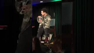 Michael Malarkey on working with Kat Graham TVDDC 2016 [upl. by Nemsaj]