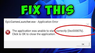 How do I Fix Epic Games Launcher Error 0xc00007b [upl. by Lyons]