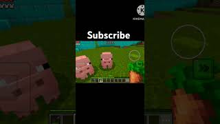 Minecraft pig 🤣🤣subscribe minecraft gaming [upl. by Htiek561]