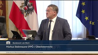 Markus Steinmaurer  Erklärung Oberösterreichischer Landeshauptmann  1172024 [upl. by Eisiam]