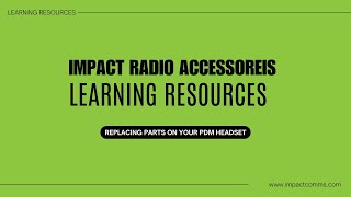 Replacing Parts on your PDM Headset [upl. by Kobe]