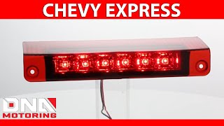 DNA Motoring 1315 Chevy Express  GMC Savana Red 3rd Brake Light [upl. by Collete]