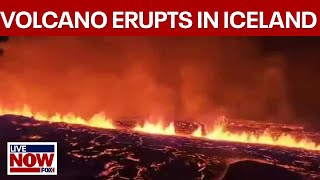 BREAKING Iceland volcano erupts following earthquakes  LiveNOW from FOX [upl. by Neeuq]