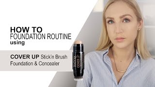 Foundation Routine using IsaDora Cover Up Stickn Brush [upl. by Nyleahs497]