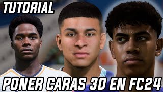 TUTORIAL COMO PONER CARAS 3D EN FIFA 21 22 23  FC24 [upl. by Senalda]