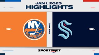 NHL Highlights  Islanders vs Kraken  January 1 2023 [upl. by Safko]