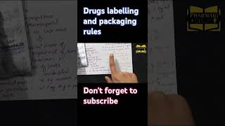 Drugs labelling and packaging rules 1986 drugact1976 druglaws druginspector forensicscience [upl. by Benedix]