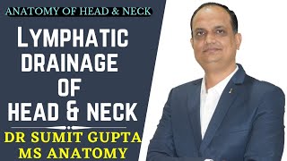 LYMPHATIC DRAINAGE OF HEAD amp NECK [upl. by Clancy]