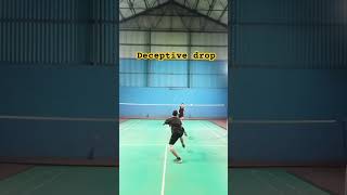 deceptive drop by the player badminton badmintonlovers [upl. by Bronny359]