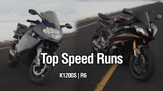 K1200S R6 Top Speed Runs  SUPER LEGAL [upl. by Alejandra295]