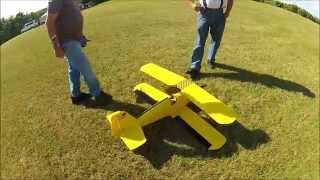 Andrews Aeromaster CRASH on Takeoff RC Airplane Biplane [upl. by Ettenom873]