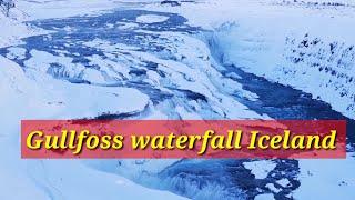 visiting gullfoss waterfall in Iceland on winter time gollfuss waterfall in January 2024 [upl. by Siramay]