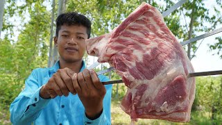 Grilled Pork Belly Recipe  Pork Belly Cooking in Village [upl. by Eikram]