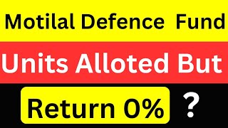 Motilal Oswal defence fund return  Defence fund Units  defence fund NFO returns  mutual fund [upl. by Rma776]