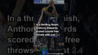 Edwards Late Free Throws Propel Timberwolves to Victory Over Kings nba timberwolves kings [upl. by Isus]