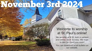 11032024 St Pauls Pittsford Live Stream [upl. by Grail]