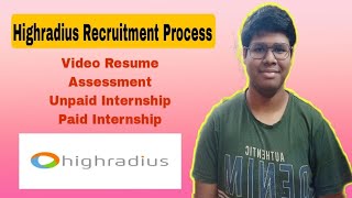 Highradius Recruitment Process  Internship To Ppo  2022 Pass Out Batch  Placement  Experience [upl. by Weisburgh]