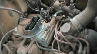 Removing Holley carburetor from 1978 International Loadstar Bus [upl. by Eimarej]