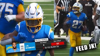 JK Dobbins IMPRESSIVE Chargers Debut ⚡️🔥 Chargers vs Raiders 2024 Highlights [upl. by Nwahsuq]