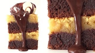 Gooey Chocolate Peanut Butter Brownies Recipe HOW TO COOK THAT Ann Reardon [upl. by Ynnor]