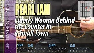 Pearl Jam  Elderly Woman Behind The Counter  guitar lesson [upl. by Niawd100]