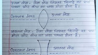 उत्तल लेंस और अवतल लेंस में अंतर। Difference between convex lens and concave lens [upl. by Nalid293]