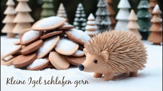 Kleine Igel schlafen gern ♫ Kinderlied Winterlied mit Holzfiguren [upl. by Korenblat]