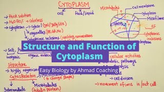 Structure and Function of Cytoplasm  Biology [upl. by Ruthie]