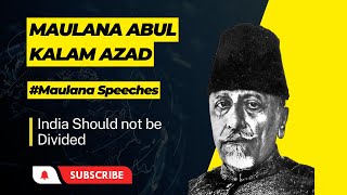 Maulana Abul Kalam Azad tells Pakistan is not the exact solution  Speech in Jama Masjid Delhi [upl. by Ayeka]