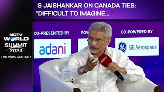 S Jaishankar On Canada quotDifficult To Imagine Current State Of Relationsquot  NDTV World Summit [upl. by Cohn]