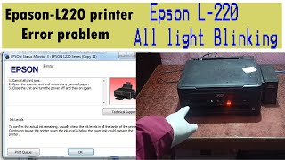 Epson L220 printer problem is quotErrorquotFix Epson Red Light Blinking L220 All Lights Blinking Error [upl. by Tigges]