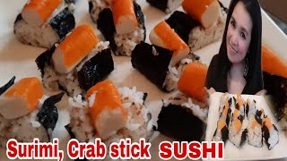 Surimi CRAB STICK SUSHI Quick amp Easy Recipe  Pepay vlogger [upl. by Warfeld]