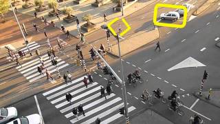 Amsterdam cyclists during rush hour [upl. by Carisa286]