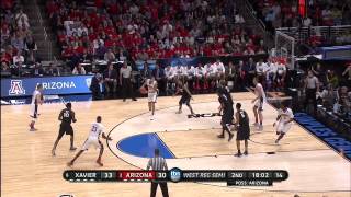 Xavier vs Arizona Kaleb Tarczewski dunk [upl. by Feilak]