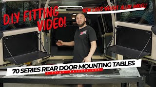 Rear door mounting Table  Drivers Side Door Fitting Instructions  70 Series Landcruiser [upl. by Okkin]